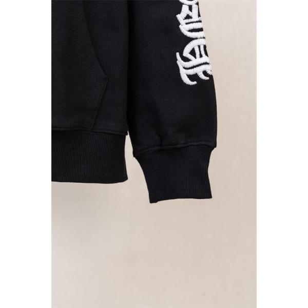 希少 ブラック 袖文字刺繍 小ロゴ しっかり防寒 秋冬入手困難 クロムハーツ スーパーコピー Chrome Hearts パーカー