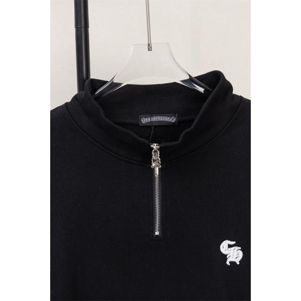 希少 ブラック 袖文字刺繍 小ロゴ しっかり防寒 秋冬入手困難 クロムハーツ スーパーコピー Chrome Hearts パーカー