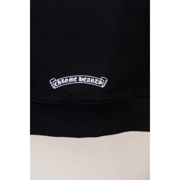 クロムハーツ コピー Chrome Hearts パーカー 新作 ブラック 十字刺繍 小ロゴ 快適フルジップ 秋冬注目トレンド
