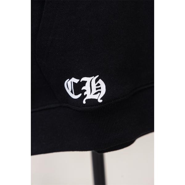 クロムハーツ コピー Chrome Hearts パーカー 新作 ブラック 十字刺繍 小ロゴ 快適フルジップ 秋冬注目トレンド