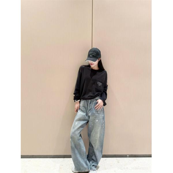 男女OK❤ACNE長袖ｔシャツスーパーコピー❤アークスタジオ人気2025 秋冬黒色ホワイト