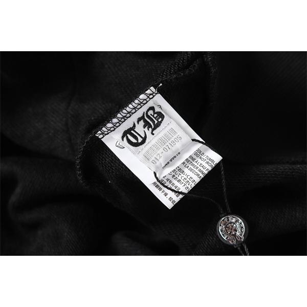 クロムハーツ コピー Chrome Hearts パーカー 人気 ホワイト × ブラック 袖ロゴ クルーネック 上質素材 2025秋冬定番