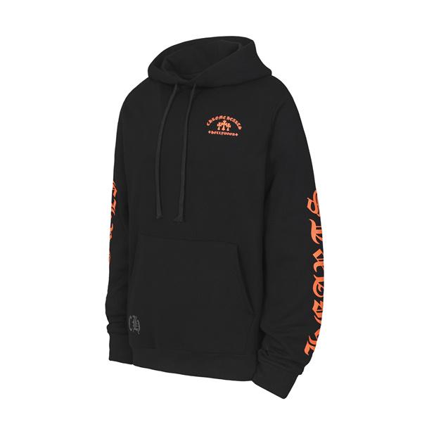 クロムハーツ コピー Chrome Hearts パーカー 人気 ホワイト × ブラック 袖ロゴ クルーネック 上質素材 2025秋冬定番