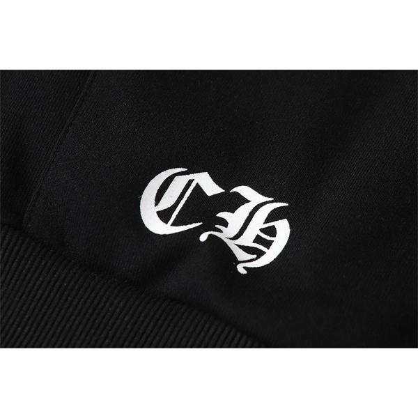 話題 ブラック × オレンジ 刺繍ロゴ 存在感抜群 2025秋冬トレンド クロムハーツ スーパーコピー Chrome Hearts パーカー