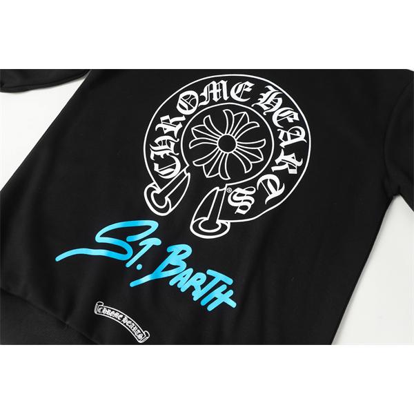 話題 ブラック × オレンジ 刺繍ロゴ 存在感抜群 2025秋冬トレンド クロムハーツ スーパーコピー Chrome Hearts パーカー