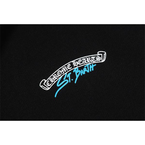 話題 ブラック × オレンジ 刺繍ロゴ 存在感抜群 2025秋冬トレンド クロムハーツ スーパーコピー Chrome Hearts パーカー