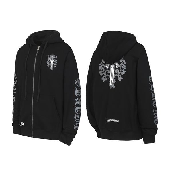  クロムハーツ コピー Chrome Hearts パーカー 数量限定！ ホワイト × ブルー  バックロゴ 高級感溢れる 2025秋冬コーデ