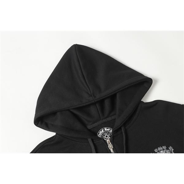  クロムハーツ コピー Chrome Hearts パーカー 数量限定！ ホワイト × ブルー  バックロゴ 高級感溢れる 2025秋冬コーデ