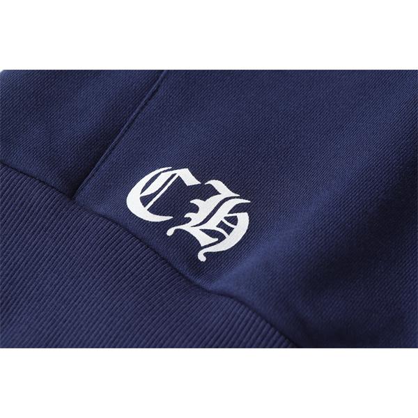 新登場 ネイビー × イエロークロス 本格派 温か素材 2025秋冬準備 クロムハーツ スーパーコピー Chrome Hearts パーカー