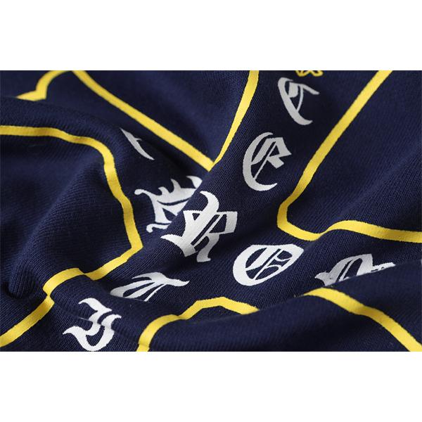 新登場 ネイビー × イエロークロス 本格派 温か素材 2025秋冬準備 クロムハーツ スーパーコピー Chrome Hearts パーカー