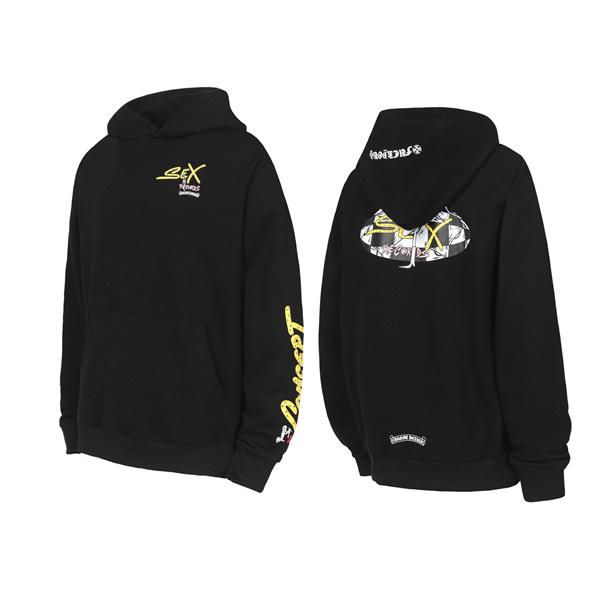  クロムハーツ コピー Chrome Hearts パーカー セール価格 ブラック × イエローロゴ 個性派 防風対策 2025秋冬必須アイテム