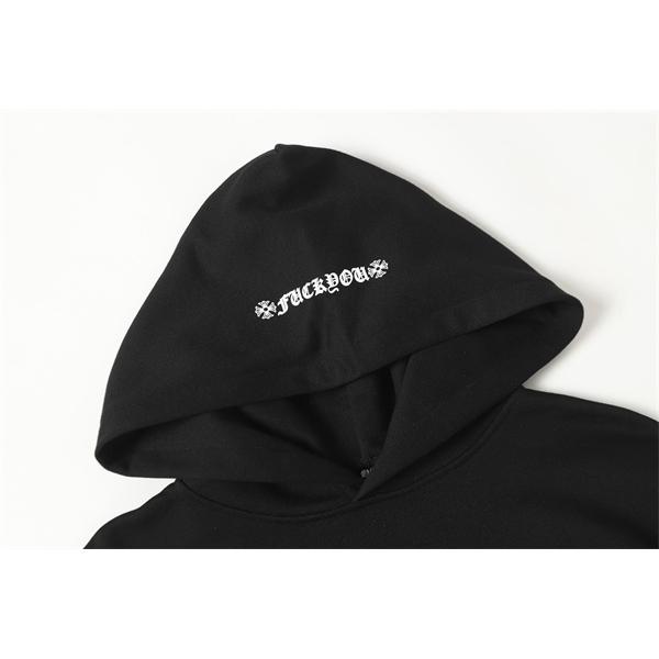  クロムハーツ コピー Chrome Hearts パーカー セール価格 ブラック × イエローロゴ 個性派 防風対策 2025秋冬必須アイテム