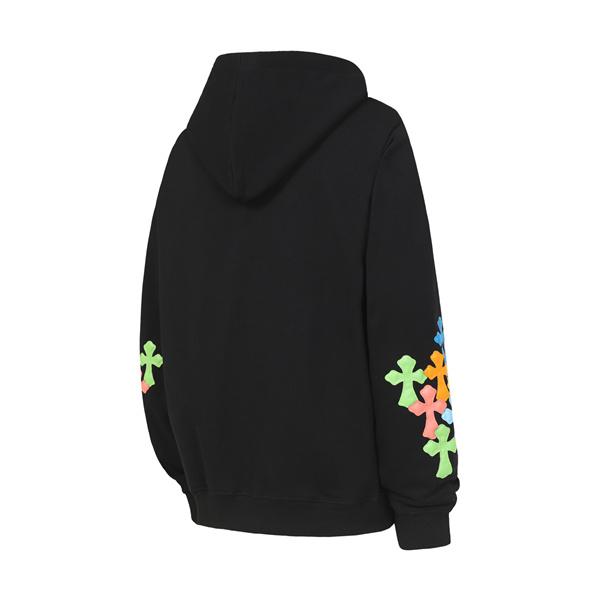 レア ホワイト × マルチカラーロゴ カラフル刺繍 着心地最高 2025秋冬定番 クロムハーツ コピー Chrome Hearts パーカー