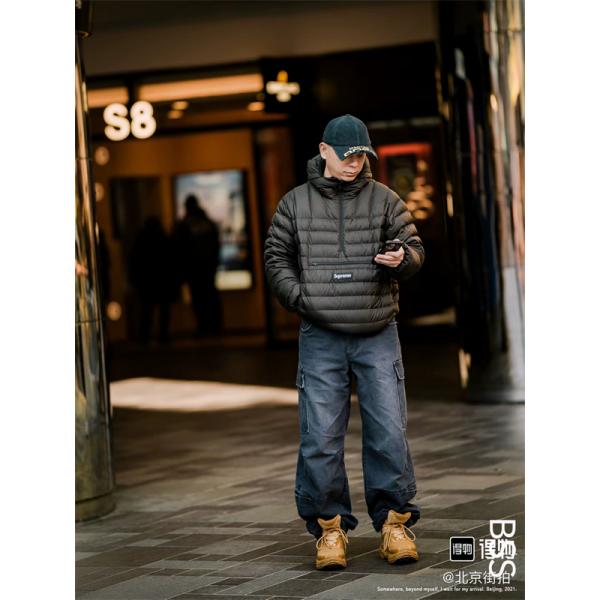 Supreme 激安 FW25 Micro Down ハーフジップ パフジャケット 90%ダックダウン 男女兼用 アウター