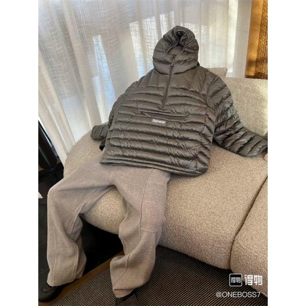 Supreme 激安 FW25 Micro Down ハーフジップ パフジャケット 90%ダックダウン 男女兼用 アウター