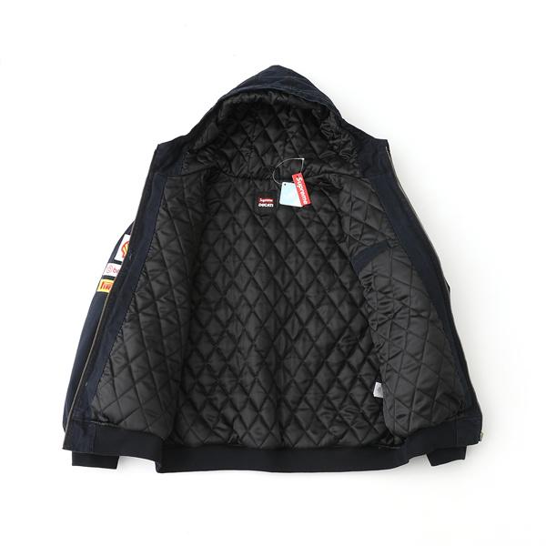 Supreme×DUCATI 激安 SS24 レーシングフーディージャケット 男女兼用 ダブルポケット ジップアップ 外套