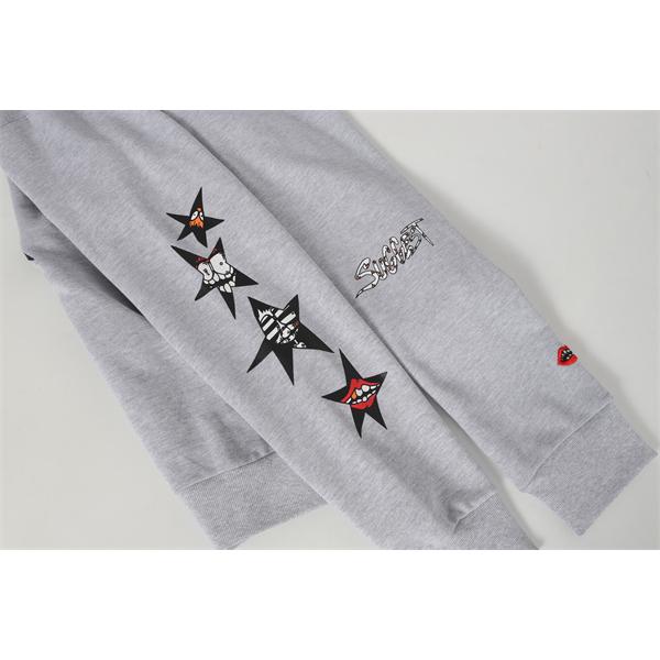 クロムハーツ コピー Chrome Hearts パーカー 売れ筋人気 グレー スターモチーフアート 洗練 2025秋冬必須