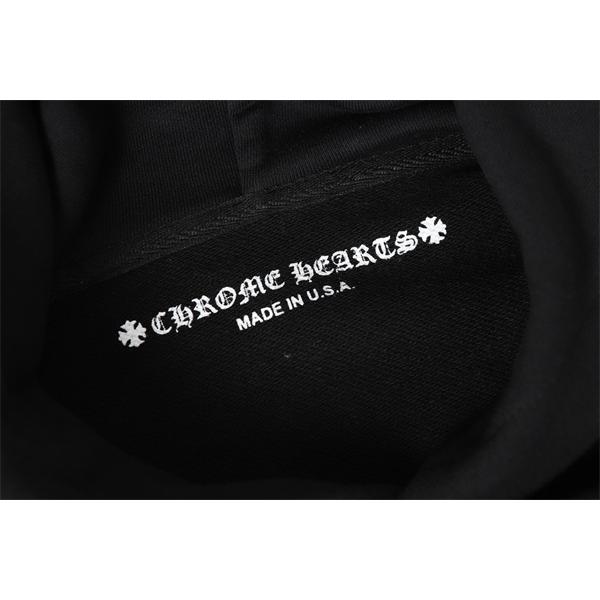 プレミアム感 ブラック ピンクフラワー刺繍 抜群 防寒仕様 2025秋冬定番 クロムハーツ コピー Chrome Hearts パーカー