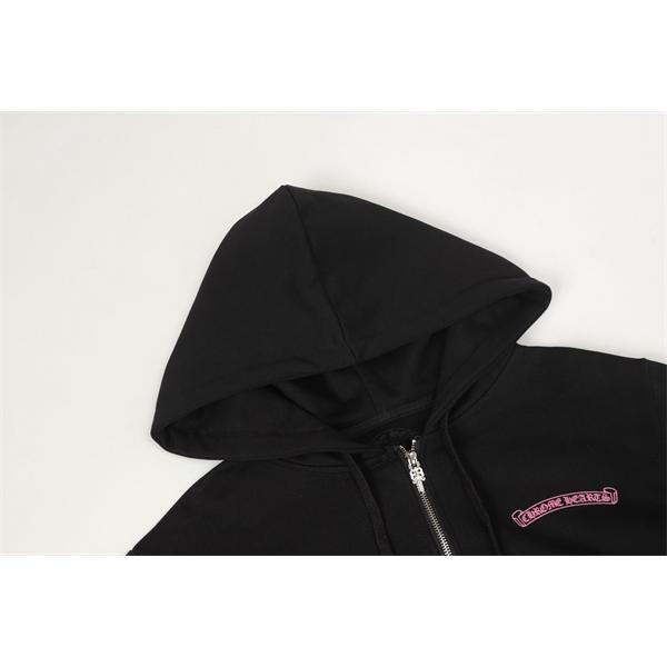 期間限定 ブラック ピンククロス × バックフィギュア 2025秋冬対応 クロムハーツ コピー Chrome Hearts パーカー