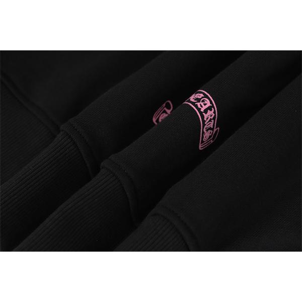 期間限定 ブラック ピンククロス × バックフィギュア 2025秋冬対応 クロムハーツ コピー Chrome Hearts パーカー