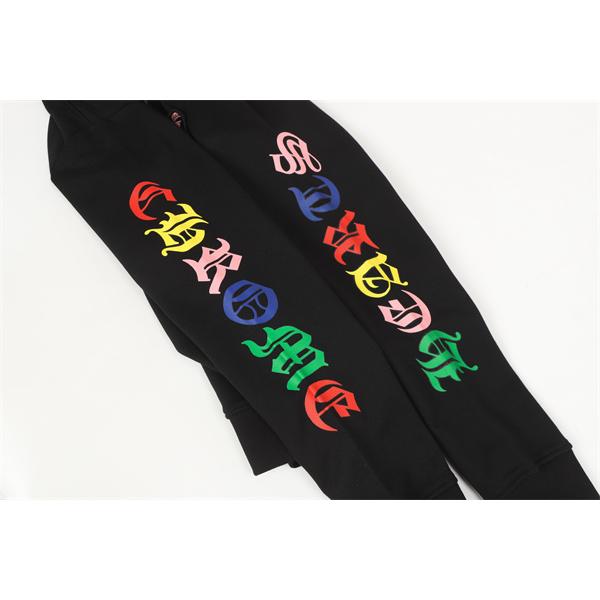 おすすめ人気 ホワイト マルチカラークロス 刺繍 冷え対策 2025秋冬コーデ クロムハーツ 偽物 Chrome Hearts パーカー