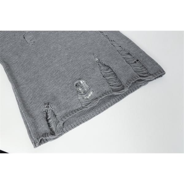 希少モデル グレー ダメージニット トレンド  2025秋冬必須 クロムハーツ スーパーコピー Chrome Hearts ニット