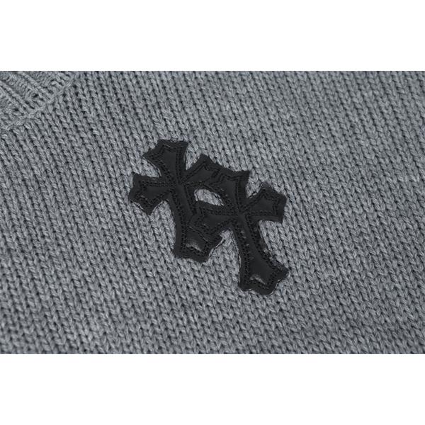 希少モデル グレー ダメージニット トレンド  2025秋冬必須 クロムハーツ スーパーコピー Chrome Hearts ニット