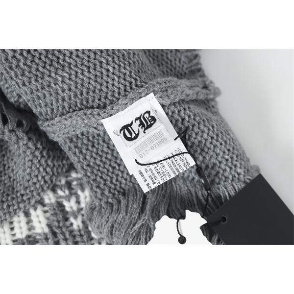 希少モデル グレー ダメージニット トレンド  2025秋冬必須 クロムハーツ スーパーコピー Chrome Hearts ニット