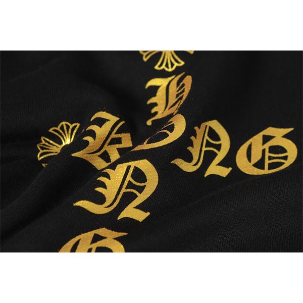 クロムハーツ コピー Chrome Hearts パーカー 数量限定！ ブラック ゴールド 重厚スタイル モード系 2025秋冬対応