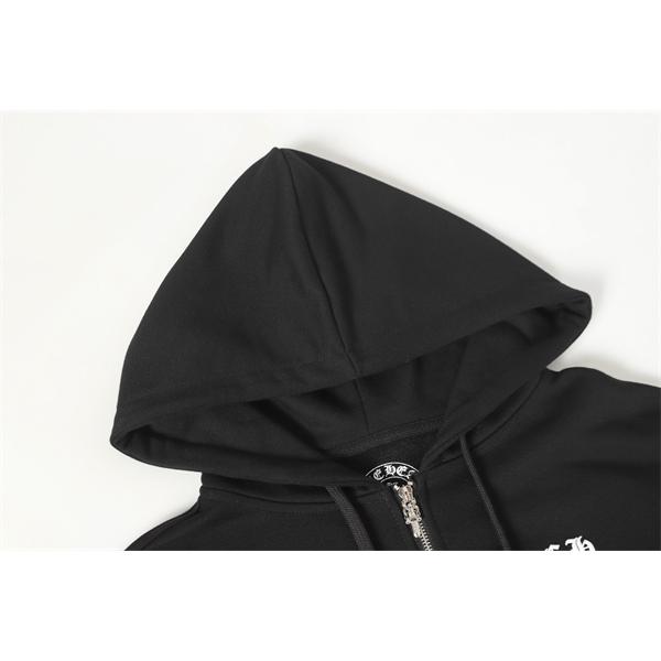 注目の新作 ホワイト シンプルジップ 上品モード 2025秋冬コーデ クロムハーツ コピー Chrome Hearts パーカー