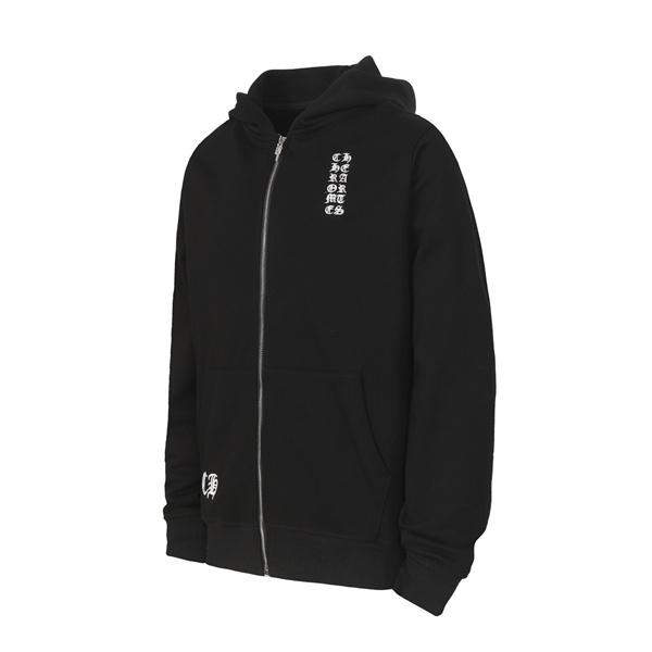 快適さ重視 グレー × ブラック シンプル 2025秋冬対応 クロムハーツ コピー Chrome Hearts ジップパーカー