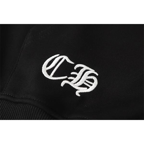 快適さ重視 グレー × ブラック シンプル 2025秋冬対応 クロムハーツ コピー Chrome Hearts ジップパーカー