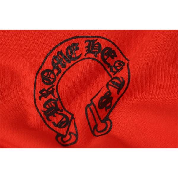 クロムハーツ コピー Chrome Hearts プルオーバーパーカー 話題沸騰！レッド × ブラック おすすめ 冬仕様