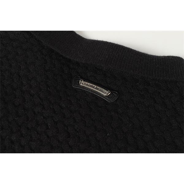 上質感たっぷり グレー × ブラック 刺繍 着心地抜群 クロムハーツ コピー Chrome Hearts カーディガン