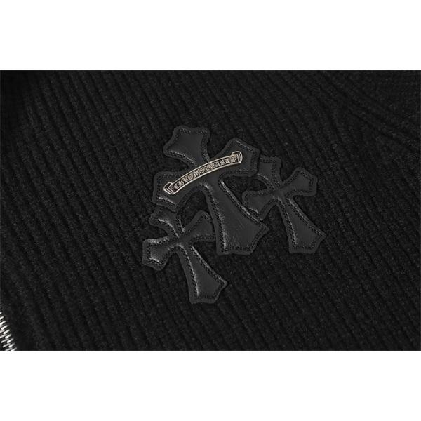 注目 しっとり高級感 ブラック シックな 2025秋冬コーデ クロムハーツ スーパーコピー Chrome Hearts パーカー