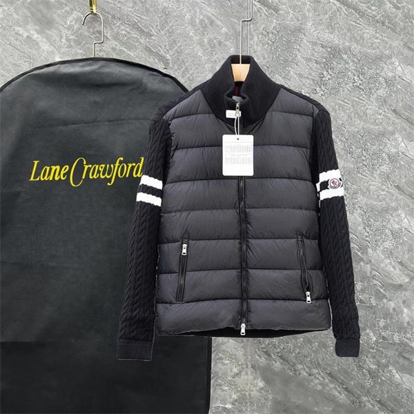 ブラック × ホワイトライン スポーティ高級感 レアデザイン MONCLER 激安 モンクレール コピー ダウンジャケット