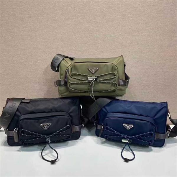 PRADA 激安 メッセンジャーバッグ 2VH192 Re-Nylon ショルダー メンズ レディース 大容量 斜め掛けバッグ