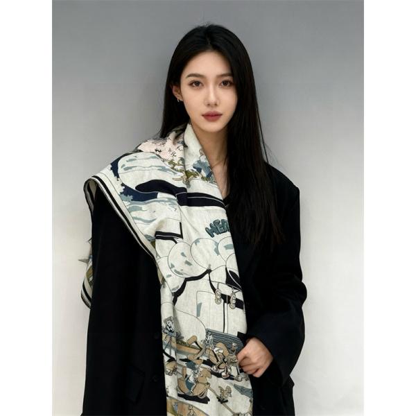 HERMESロングマフラー コピー2025秋冬季優れた品質 140*140エルメス_ブランド コピー 激安(日本最大級)