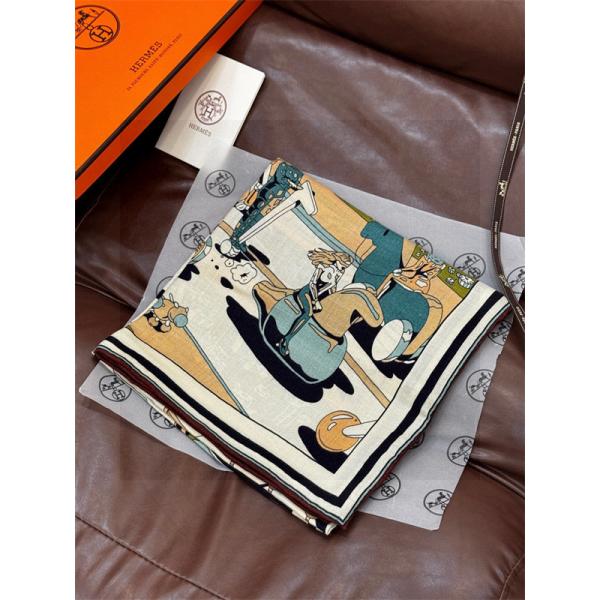 HERMESロングマフラー コピー2025秋冬季優れた品質 140*140エルメス_ブランド コピー 激安(日本最大級)