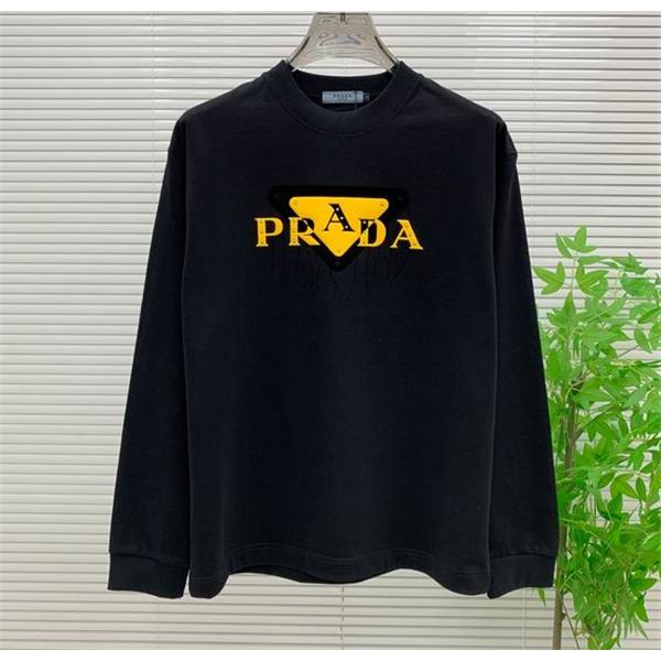 2025春夏  PRADA 綺麗に決まるフォルム！ メンズファッションプラダ長袖Tシャツ__スーパーコピーブランド激安通販 専門店