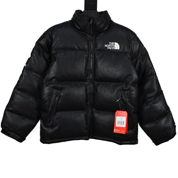 シュプリームダウンジャケットスーパーコピーSupreme x The North Face 17fw  Leather Nuptse Jacket トレンドランキングブランド