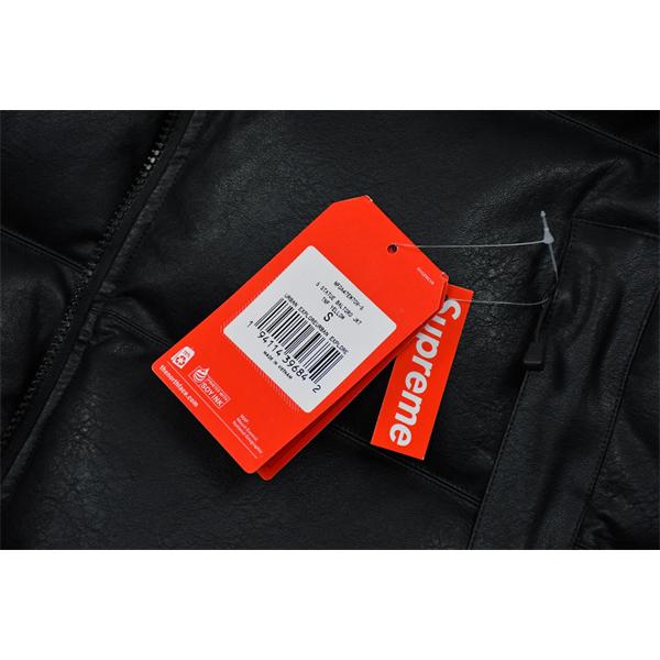 シュプリームダウンジャケットスーパーコピーSupreme x The North Face 17fw  Leather Nuptse Jacket トレンドランキングブランド
