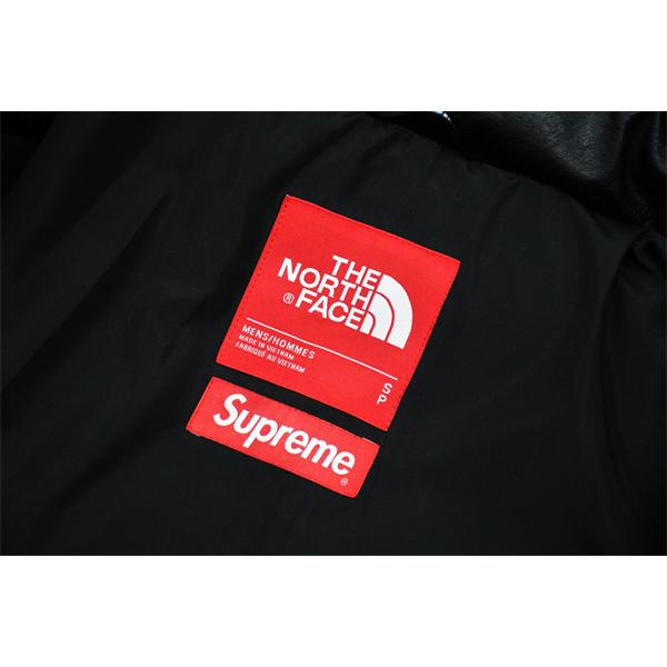 シュプリームダウンジャケットスーパーコピーSupreme x The North Face 17fw  Leather Nuptse Jacket トレンドランキングブランド