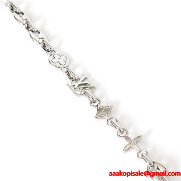 ☆LOUIS VUITTON x Nigo☆  M03189☆ルイヴィトンネックレスコピー LV SAILOR MEDIUM CHAIN サイズ50-58cm