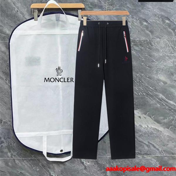 注目 ブラック ジップポケット仕様 実用性抜群 トレンド最前線 モンクレール コピー Moncler スウェットパンツ