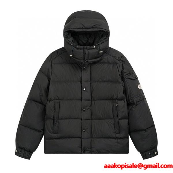 ブラック シンプル定番 ボリューム中綿 保温力抜群 2025秋冬コーデ MONCLER モンクレール 偽物 ダウンジャケット