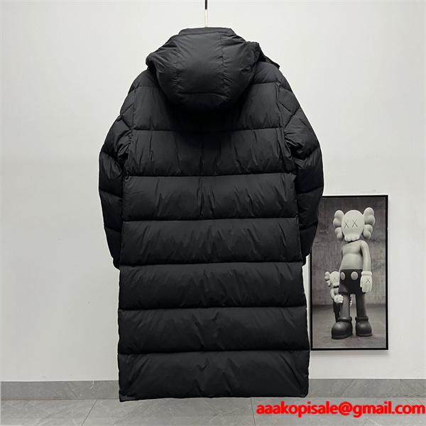 話題 ブラック × ロング仕様 極暖シルエット 2025冬季注目 モンクレール コピー Moncler ダウンコート