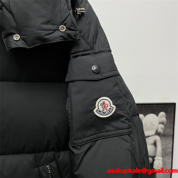 話題 ブラック × ロング仕様 極暖シルエット 2025冬季注目 モンクレール コピー Moncler ダウンコート