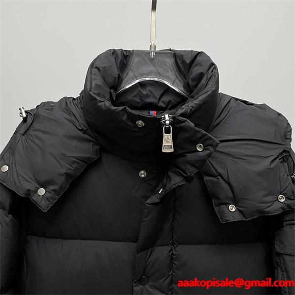 話題 ブラック × ロング仕様 極暖シルエット 2025冬季注目 モンクレール コピー Moncler ダウンコート