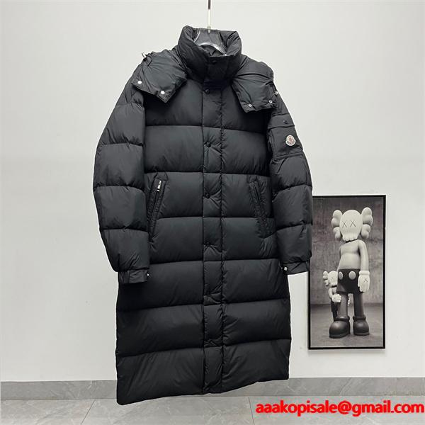 話題 ブラック × ロング仕様 極暖シルエット 2025冬季注目 モンクレール コピー Moncler ダウンコート